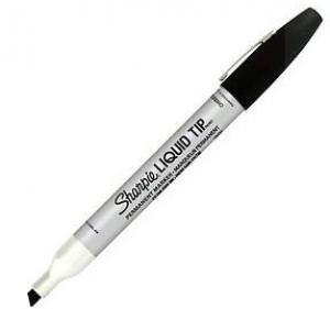 Product Image for 04990013 Chisel Tip Marker Sharpie Liquid Tip Black