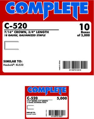 Product Image for 05200320 Medium Crown 18Ga Staple 520  7/16  Crown  3/4 