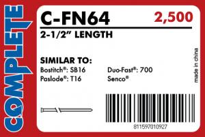 Product Image for 05200720 Finish Brad Nails 16GA Straight 2 1/2 