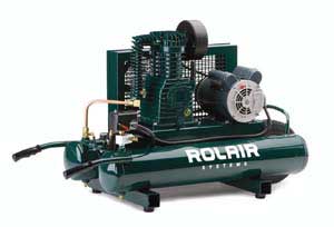 Product Image for 05500056 Rolair 1.5HP Twin Tank Air Compressor 6.9CFM 100PSI, 9Gallon