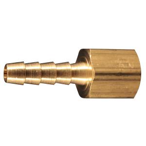 Product Image for 05520340 Hose Insert Brass Barbed 1/4  Female Hose End x 1/4 