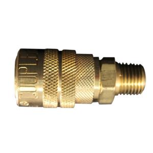 Product Image for 05520520 Air Fitting Coupler Body Brass 1/4  M Style x 1/4  Male