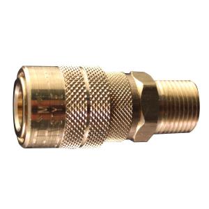 Product Image for 05520525 Air Fitting Coupler Body Brass 1/4  M Style x 3/8  Male