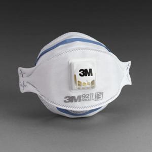 Product Image for 06000030 Particle Respirator N95 3M 9211 Flatfold with Exhale Valve