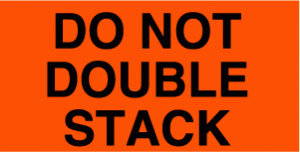 Product Image for 08000149 Do Not Double Stack 3 X5   Fluorescent Red