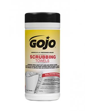 Product Image for 11040135 GOJO 6383-06 Scrubbing Wipes 25/CT Cannister
