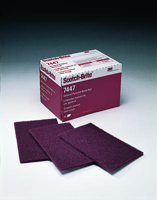 Product Image for 11060053 Scouring Pad General Purpose 7447 6 X9  Maroon