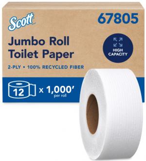 Product Image for 14000152 Toilet Tissue Scott 67805 JRT Junior 2Ply 1000'