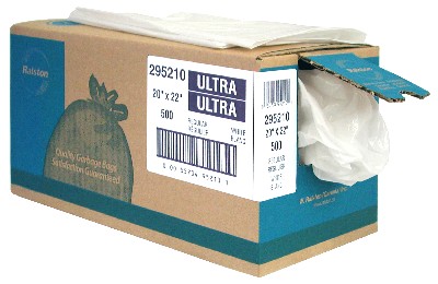 Product Image for 16000200 Garbage Bag Regard/DP Regular Duty White 20 X22 