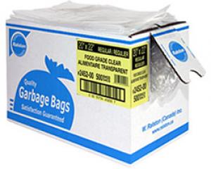 Product Image for 16000612 Garbage Bag Regular Food Grade Clear 35 X50 
