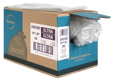 Product Image for 16000319 Garbage Bag Strong Ultra Performance Clear Eco 42 X48 