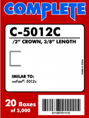 Product Image for 21030060 Fine Wire Staple 5012C 50 Series 20Ga 1/2  Crown  3/8 