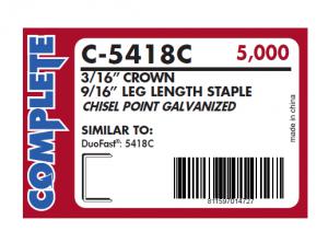 Product Image for 21030190 5418C 5400 Series 9/16  20Ga 3/16  Crown Tacker Staples