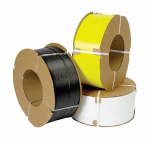 Product Image for 25010321 Polypro Strapping 1/2  8 x8  Core 9,900' Black 350lb