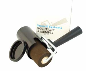 Product Image for 39000340 Roll It On Stencil Roller Assembly 3  Black Neoprene