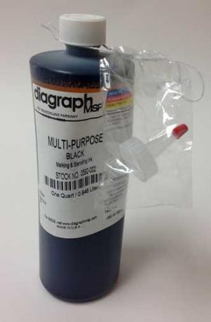 Product Image for 39000751 Marking Ink Multi-Purpose Non Porous Surface S3 Black Heavy
