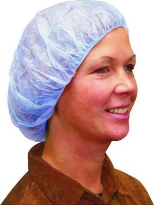 Product Image for 43990223 Hair Cap Bouffant Style Large 21  Blue Disposable