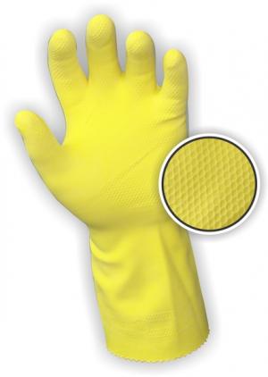 Product Image for 43060010 Glove 16ml Latex Cotton Flock LG Yellow Diamond Grip