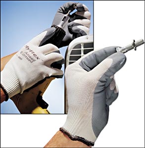 Product Image for 43060203 Glove Foam Coated PalmKnit Back  Ansell HyFlex  Large