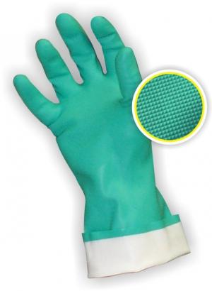 Product Image for 43060237 Glove Nitrile Green/Flock Lined Gauntlet Style 13  Medium