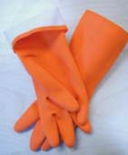 Product Image for 43060557 Glove Rubber Flock Lined Raised Palm Saf-T-Pro Orange Large