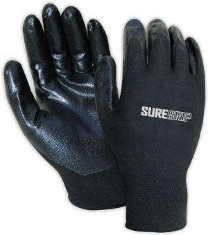 Product Image for 43060589 Glove Black Foam Nitrile Coated Palm Polyester Knit Medium