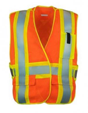 Product Image for 43060864 Safety Vest Class 1 Level 2 5PT Tear 3 Pocket Orange