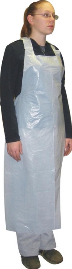 Product Image for 43061326 Disposable Poly Apron 28  x 46  White 1.5mil