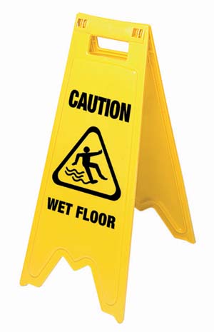 Product Image for 43990069 Regard Floor Sign  Caution Wet Floor  English Only Yellow