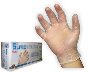 Product Image for 43990563 Glove 3ml Vinyl Powder Free Clear XL Disposable Sure Touch