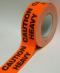 08000081.JPG Caution Heavy Label 2 X5  Black/Fluorescent Red