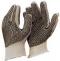 43060072.jpg Glove White Cotton Knit with Black PVC Dot Palm Mens